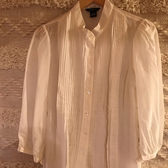 Victoria Secret Moda International White Blouse - Picture 1 of 5